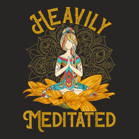 Vintage Heavily Meditated Yoga Meditation Spiritual Warrior Ladies Fitted T-shirt | Artistshot