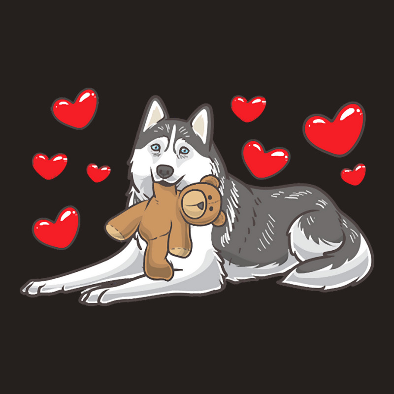 Siberian Husky T  Shirt Siberian Husky Dog With Stuffed Animal T  Shir Tank Top | Artistshot