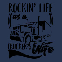 Truck Trucker Rocking Life As A Truckers Wife 66 Driver Truckin Ladies Denim Jacket | Artistshot