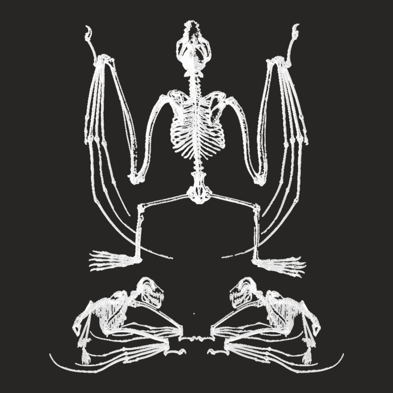 Vampire Bat Skeleton Ladies Fitted T-Shirt by cm-arts | Artistshot