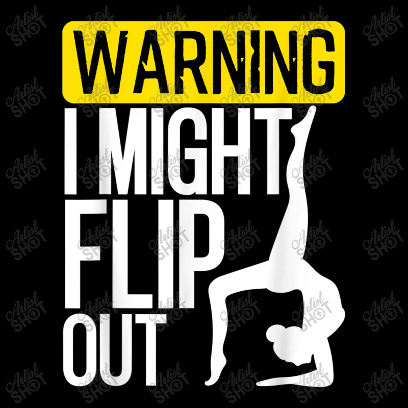 Funny Warning I Might Flip Out Gymnastics Art For Girls Boys Men's 3/4 Sleeve Pajama Set | Artistshot