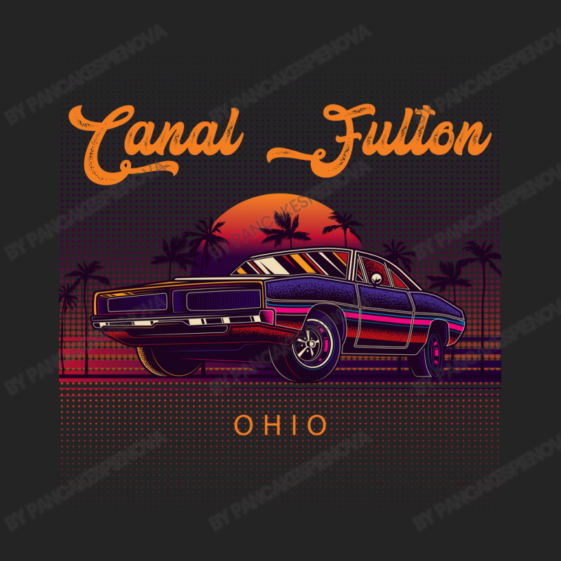 Canal Fulton Ohio Retro Vintage 80s 90s Muscle Cars Retrowave Aestheti 3/4 Sleeve Shirt | Artistshot