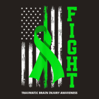 American Us Flag Fight Traumatic Brain Injury Awareness Tank Top | Artistshot