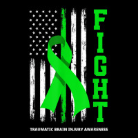 American Us Flag Fight Traumatic Brain Injury Awareness V-neck Tee | Artistshot