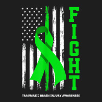 American Us Flag Fight Traumatic Brain Injury Awareness Classic T-shirt | Artistshot