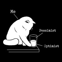 Glass Graphic - Optimist And Pessimist - Funny Cat Adjustable Cap | Artistshot