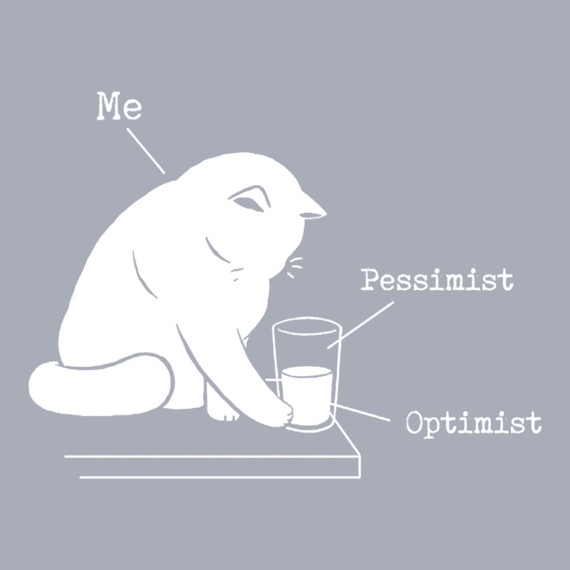 Glass Graphic - Optimist And Pessimist - Funny Cat Tank Dress by Kosdapen517 | Artistshot