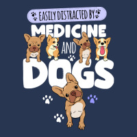 Medicine Easily Distracted By Medicine And Dogs Men Denim Jacket | Artistshot