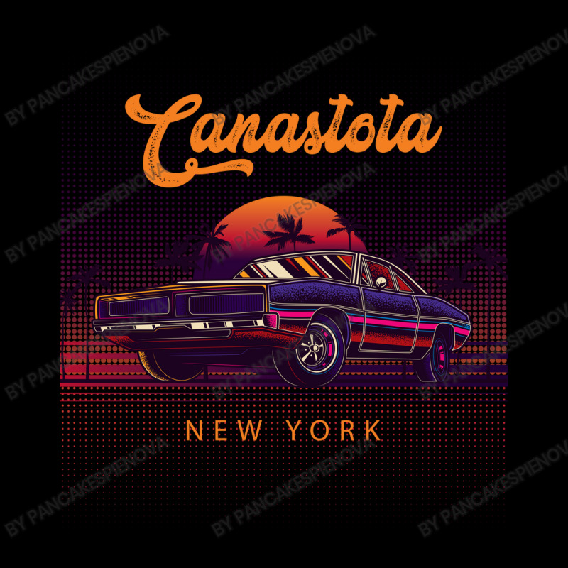 Canastota New York Retro Vintage 80s 90s Muscle Cars Retrowave Aesthet Men's Long Sleeve Pajama Set by pancakespienova | Artistshot