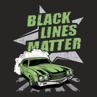 Black Lines Matter Classic Racing Car Ladies Fitted T-shirt | Artistshot