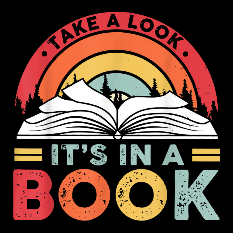 Take A Look It's In A Book Reading Vintage Retro Rainbow T Shirt Women's V-Neck T-Shirt by cm-arts | Artistshot