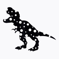 Polka Dot T Rex Dinosaur International Dot Day White & Black T Shirt T-shirt | Artistshot