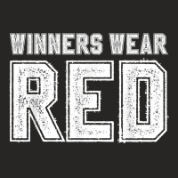 Winners Wear Red Color War Camp Team Game Competition Ladies Fitted T-shirt | Artistshot