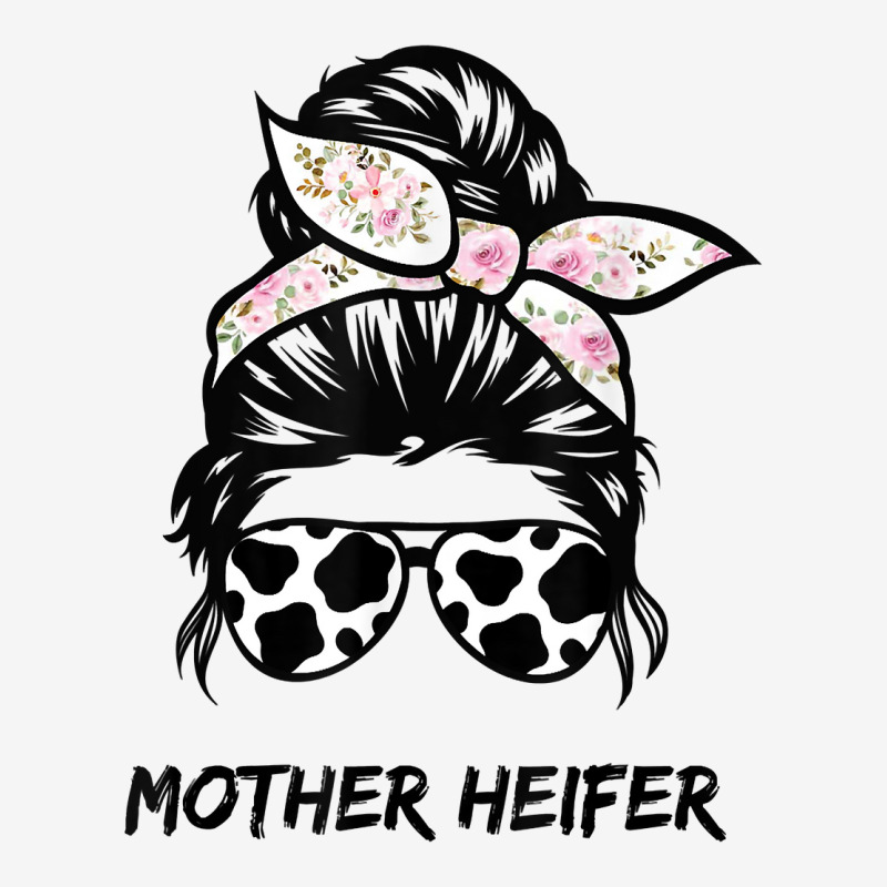 Mother Heifer Farmer Mom Cow Messy Bun Hair Bandana Cow T Shirt Camper Cup | Artistshot