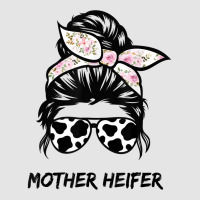 Mother Heifer Farmer Mom Cow Messy Bun Hair Bandana Cow T Shirt Medium-length Apron | Artistshot