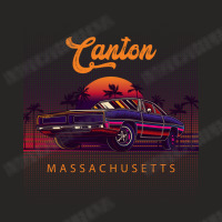 Canton Massachusetts Retro Vintage 80s 90s Muscle Cars Retrowave Aesth Ladies Fitted T-shirt | Artistshot