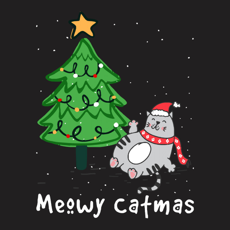 Meowy Catmas Cat Christmas Tree Xmas Meowy Catmas Cat Christmas Tree X T-Shirt by kerchingparticular | Artistshot