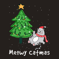 Meowy Catmas Cat Christmas Tree Xmas Meowy Catmas Cat Christmas Tree X Tank Top | Artistshot