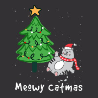 Meowy Catmas Cat Christmas Tree Xmas Meowy Catmas Cat Christmas Tree X Vintage Hoodie And Short Set | Artistshot