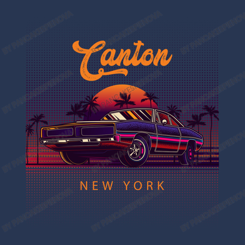 Canton New York Retro Vintage 80s 90s Muscle Cars Retrowave Aesthetic Men Denim Jacket | Artistshot