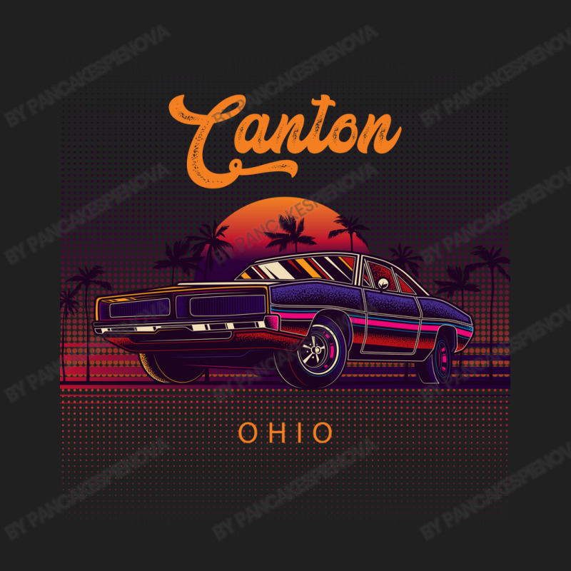 Canton Ohio Retro Vintage 80s 90s Muscle Cars Retrowave Aesthetic Ladies Polo Shirt | Artistshot