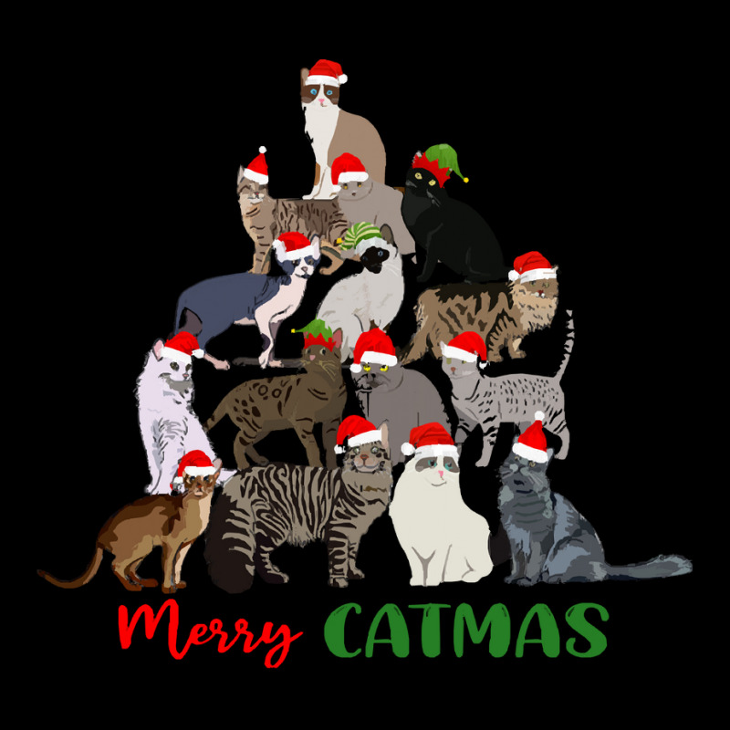 Merry Catmas Christmas Cat Tree Funny Merry Catmas Christmas Cat Tree Pocket T-Shirt by kerchingparticular | Artistshot