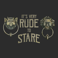 Womens It's Very Rude To Stare Labyrinth Door Knocker V Neck T Shirt Exclusive T-shirt | Artistshot