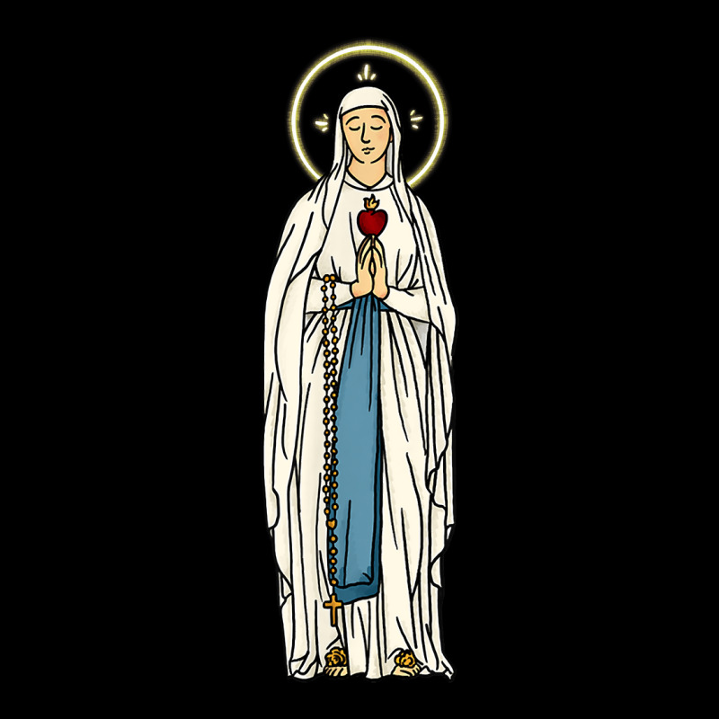 Our Lady Of Lourdes Rosary Mary Cute Women Girls Catholic T Shirt V-neck Tee | Artistshot