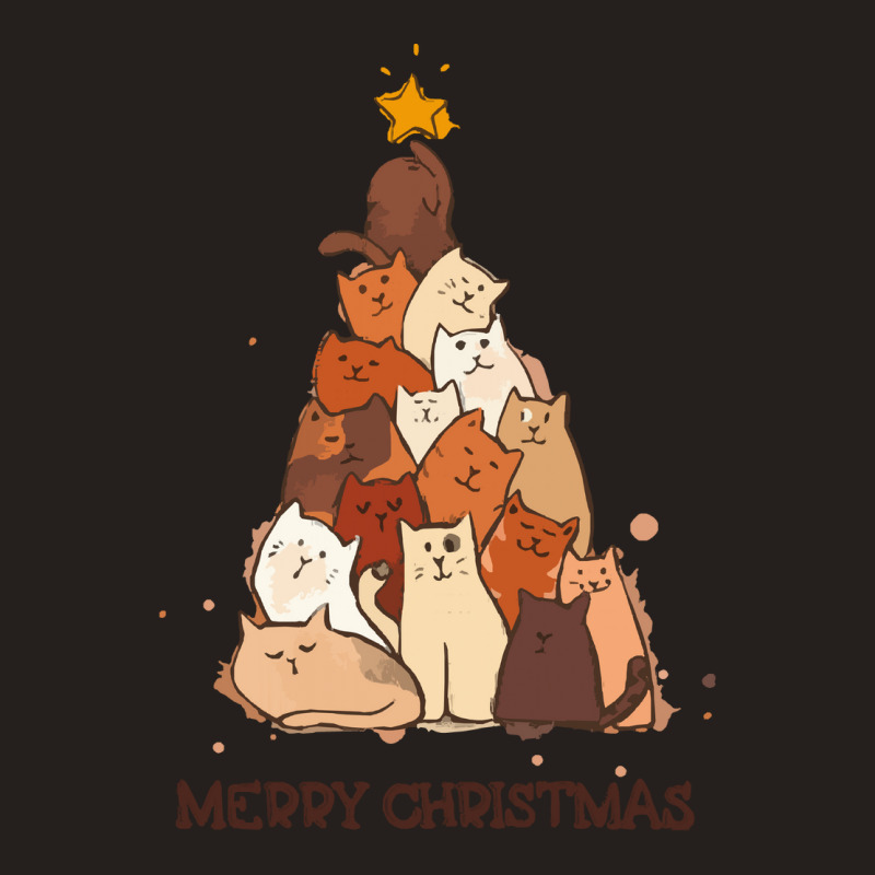 Merry Christmas Cute Christmas Cat Tree Merry Christmas Cute Christmas Tank Top by kerchingparticular | Artistshot