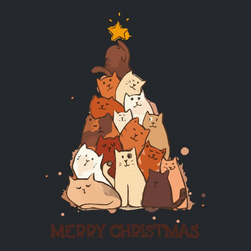 Merry Christmas Cute Christmas Cat Tree Merry Christmas Cute Christmas Crewneck Sweatshirt by kerchingparticular | Artistshot