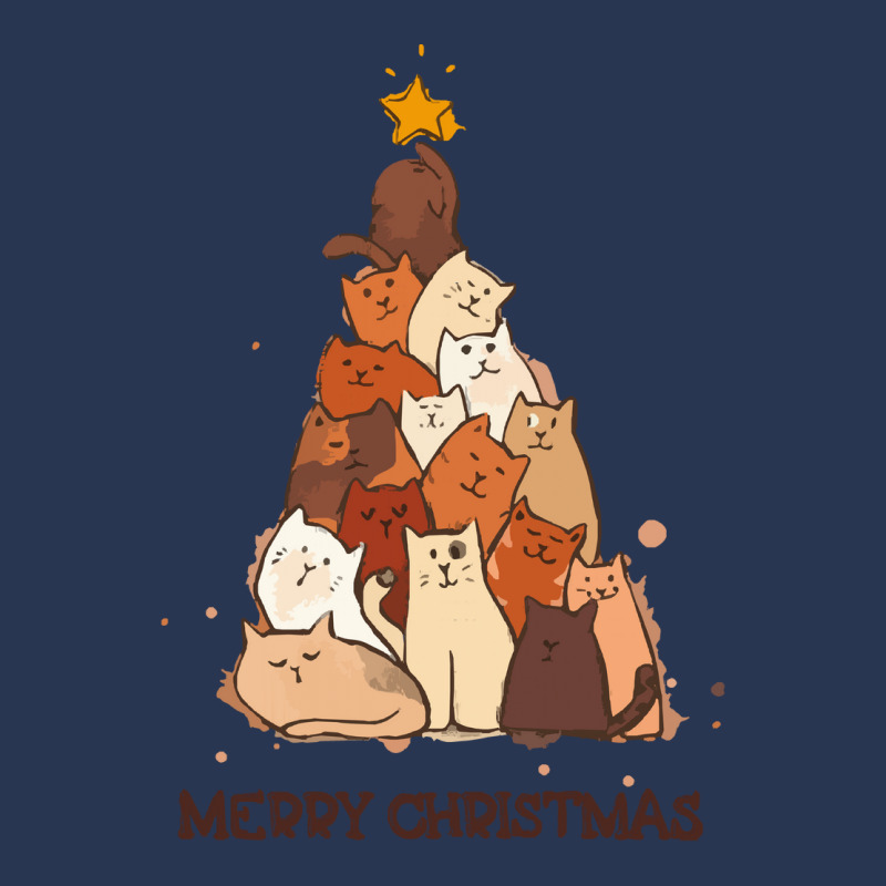 Merry Christmas Cute Christmas Cat Tree Merry Christmas Cute Christmas Men Denim Jacket by kerchingparticular | Artistshot