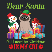 Merry Christmas Day Me You Cats Lover Snow Presents Dear Santa All I N Crewneck Sweatshirt | Artistshot