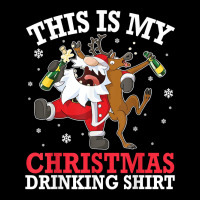 Reindeer Santa Drunk Beer Xmas This Is My Christmas Drinking T Shirt Zipper Hoodie | Artistshot