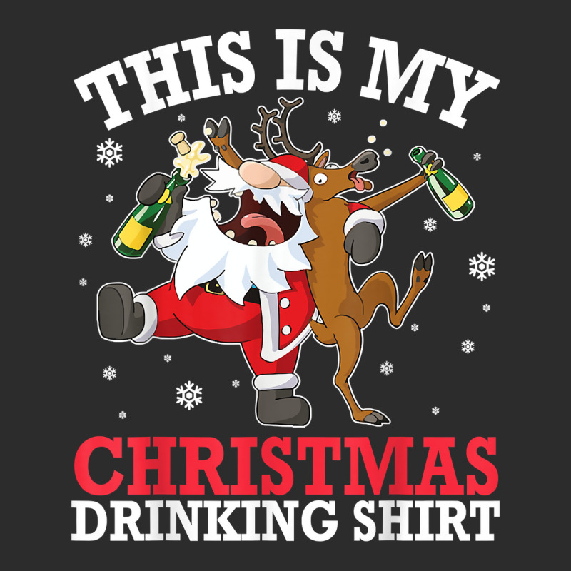 Reindeer Santa Drunk Beer Xmas This Is My Christmas Drinking T Shirt Exclusive T-shirt by maecopaharo | Artistshot