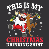 Reindeer Santa Drunk Beer Xmas This Is My Christmas Drinking T Shirt Vintage Short | Artistshot