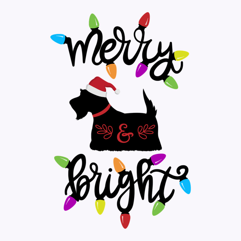 Scottish Terrier Dog Merry And Bright Christmas Lights Gift Sweatshirt Tank Top | Artistshot