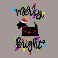 Scottish Terrier Dog Merry And Bright Christmas Lights Gift Sweatshirt Vintage Short | Artistshot