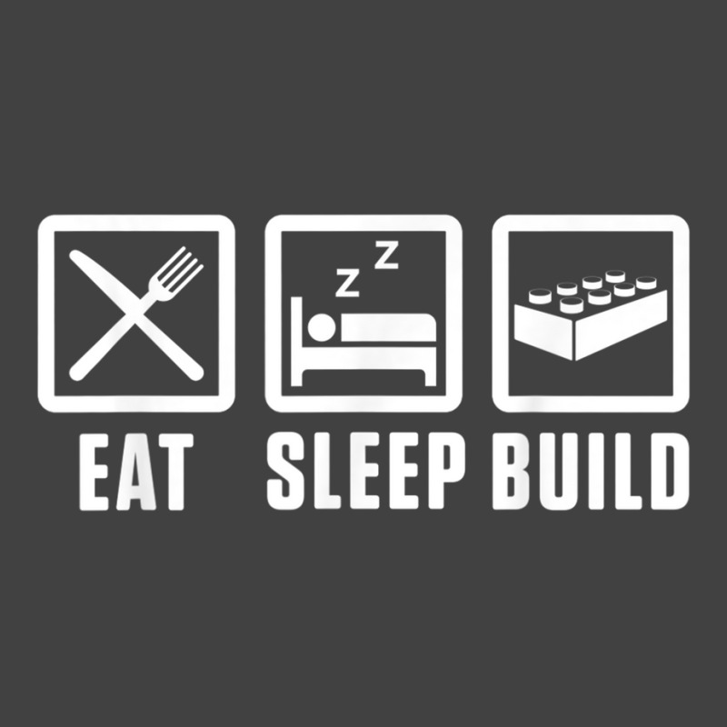 Eat Sleep Build Master Builder Building Blocks Construction Vintage T-shirt | Artistshot