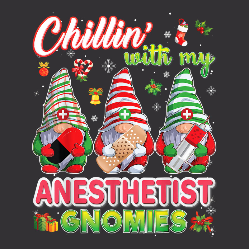 Chillin With My Anesthetist Gnomies Nurse Christmas Gnomes T Shirt Vintage Short | Artistshot