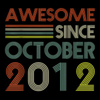 Awesome Since October 2012 Vintage Birthday Girls Boys T Shirt Unisex Jogger | Artistshot