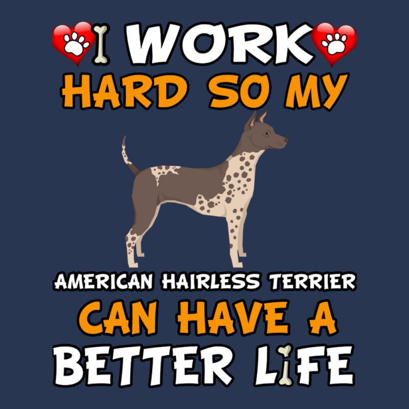 I Work Hard So My American Hairless Terrier Can Have A Better Life - A Men Denim Jacket by CharlieFairchild | Artistshot