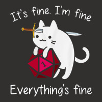 It's Fine. I'm Fine. Everything Is Fine Cat Dice Champion Hoodie | Artistshot