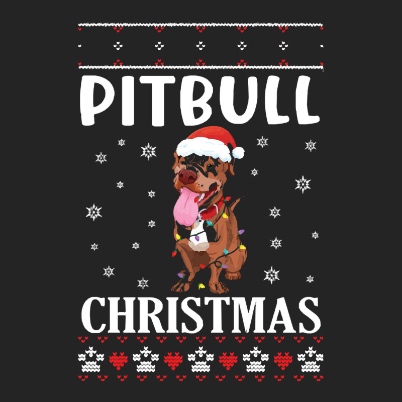 Merry Christmas Noel Day Pitbull Dog Lo Pitbull Dog Dancing With Snow  3/4 Sleeve Shirt by kerchingparticular | Artistshot