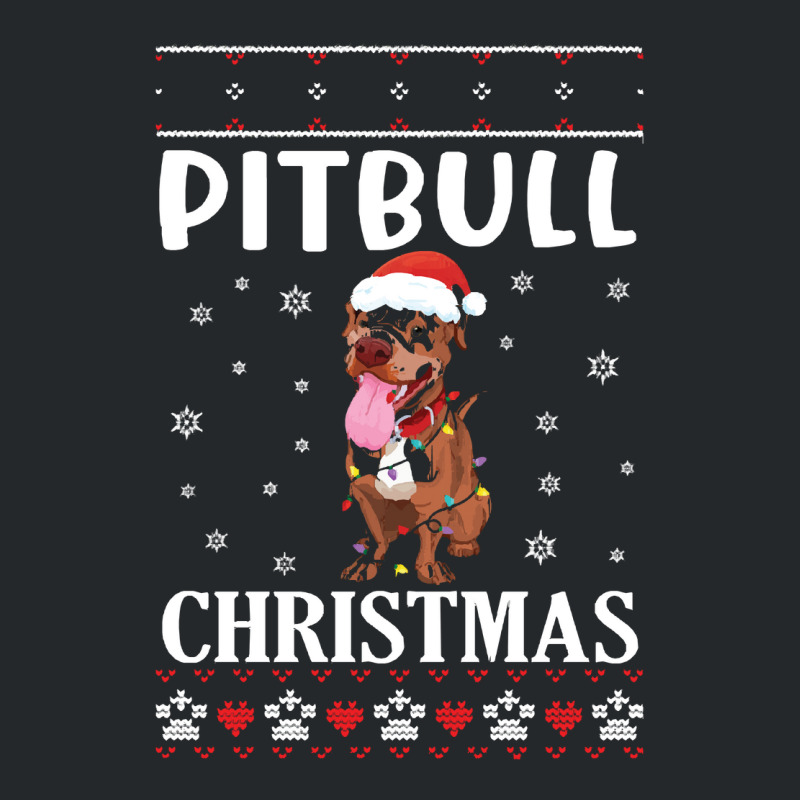 Merry Christmas Noel Day Pitbull Dog Lo Pitbull Dog Dancing With Snow  Crewneck Sweatshirt by kerchingparticular | Artistshot