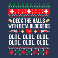 Deck The Halls With Beta Blockers Nurse Christmas Ugly Xmas T Shirt Men Denim Jacket | Artistshot