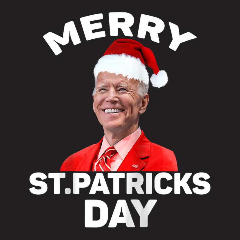 Santa Joe Biden Merry St Patricks Day Ugly Christmas Sweater Raglan Ba T-Shirt by maecopaharo | Artistshot