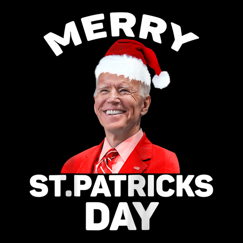 Santa Joe Biden Merry St Patricks Day Ugly Christmas Sweater Raglan Ba Fleece Short by maecopaharo | Artistshot