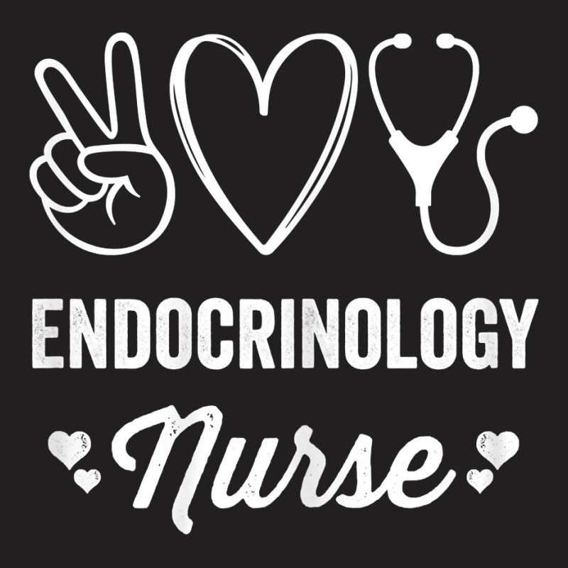 Womens Endocrinology Nurse Cute Heart Stethoscope Vintage Nursing T Sh T-shirt | Artistshot