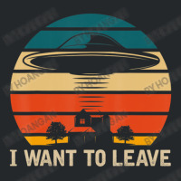 I Want To Leave Ufo Abduction Extraterrestrial Alien Crewneck Sweatshirt | Artistshot