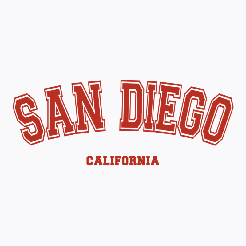 San Diego California Ca Red Letter Graphic On San Diego Sweatshirt T-shirt | Artistshot